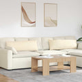 Sofakissen 2 Stück Creme 120 x 40 cm Cordstoff