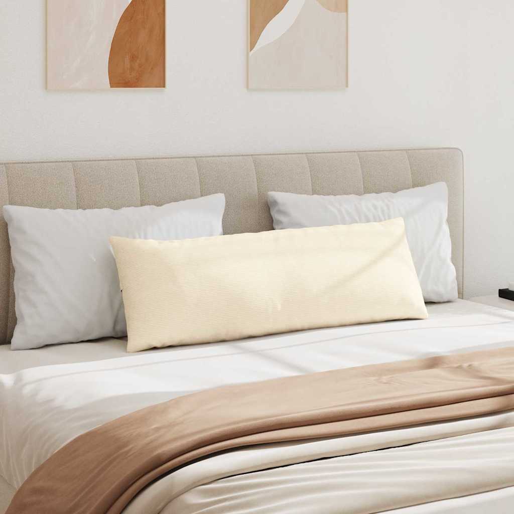Sofakissen 2 Stück Creme 120 x 40 cm Cordstoff