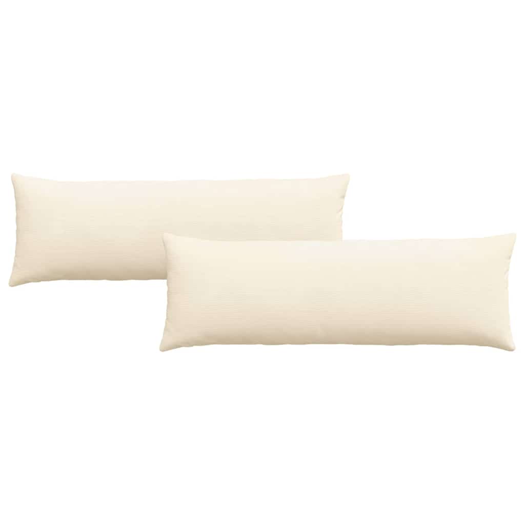Sofakissen 2 Stück Creme 120 x 40 cm Cordstoff