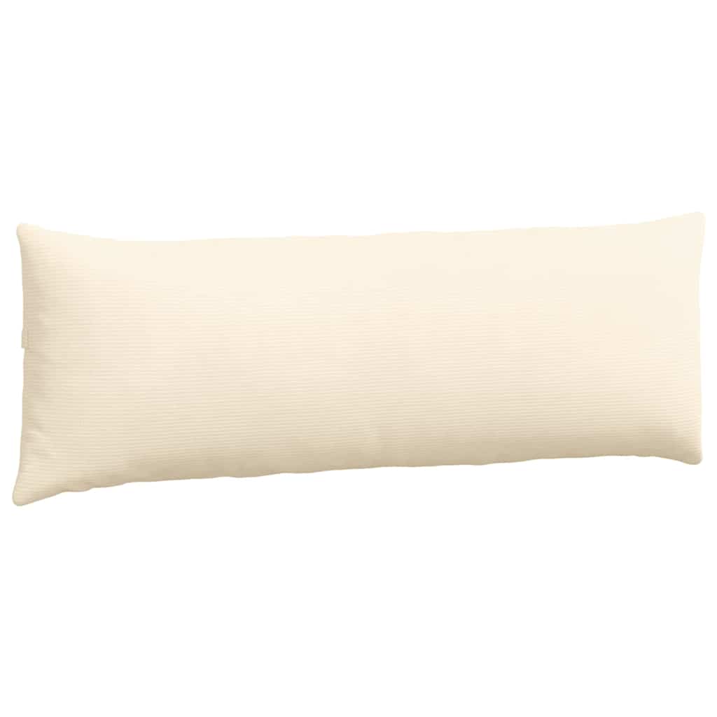 Sofakissen 2 Stück Creme 120 x 40 cm Cordstoff