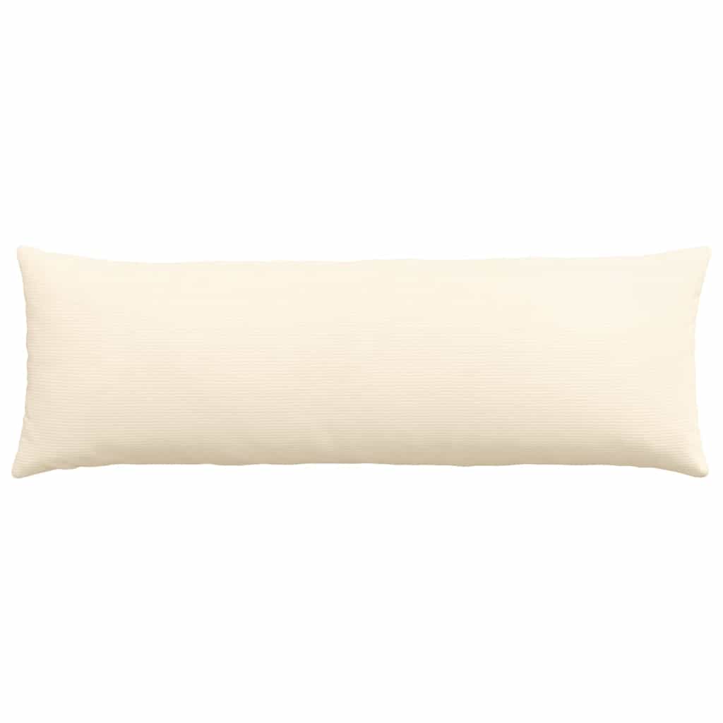 Sofakissen 2 Stück Creme 120 x 40 cm Cordstoff