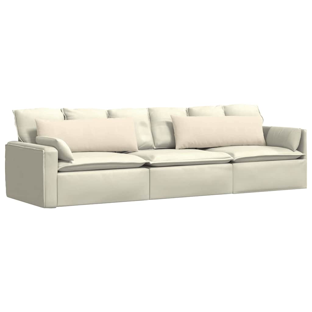 Sofakissen 2 Stück Creme 120 x 40 cm Cordstoff