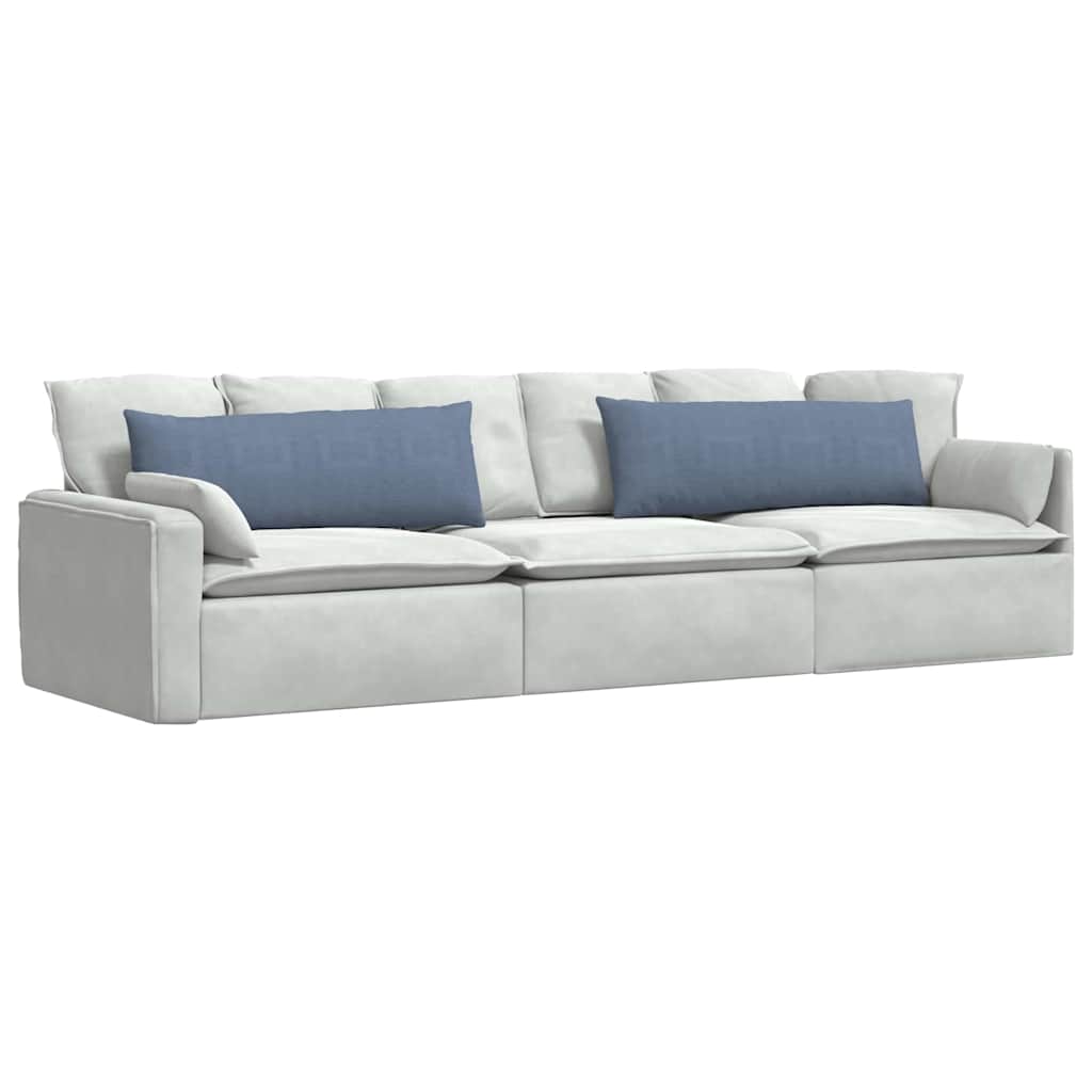 Sofakissen 2 Stück Blau 120 x 40 cm Cordstoff