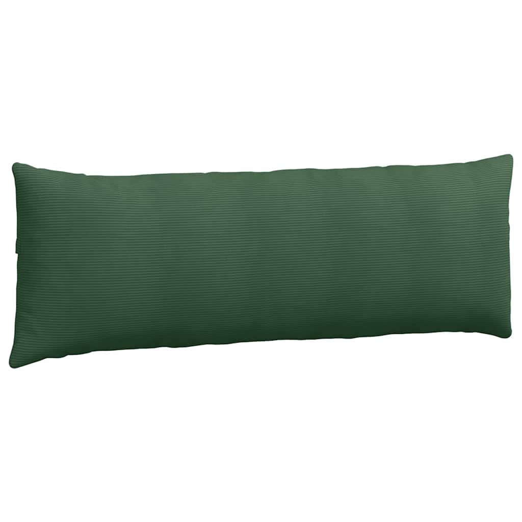 Sofakissen 2 Stück Dunkelgrün 120 x 40 cm Cordstoff