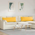 Sofakissen 2 Stück Helles Gelb 120 x 40 cm Cordstoff