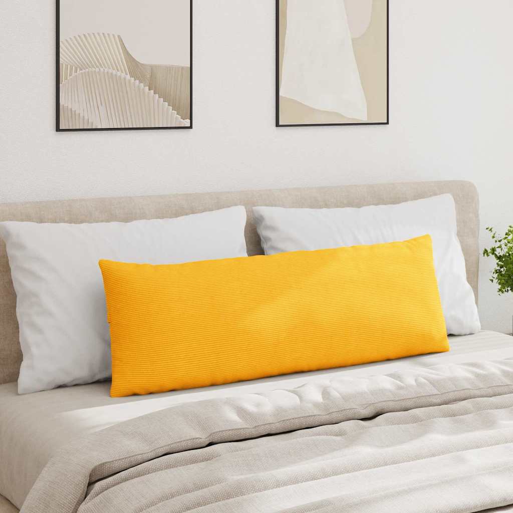 Sofakissen 2 Stück Helles Gelb 120 x 40 cm Cordstoff