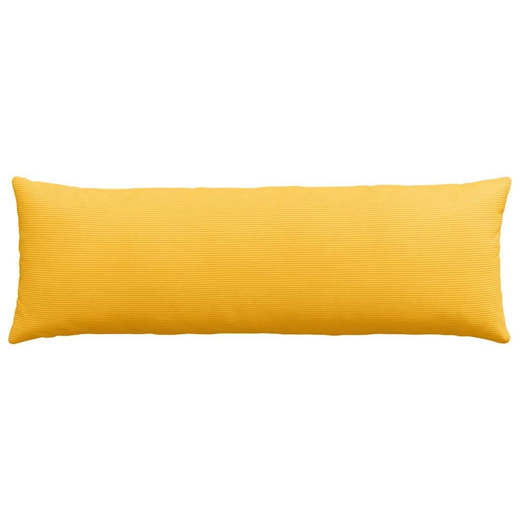 Sofakissen 2 Stück Helles Gelb 120 x 40 cm Cordstoff