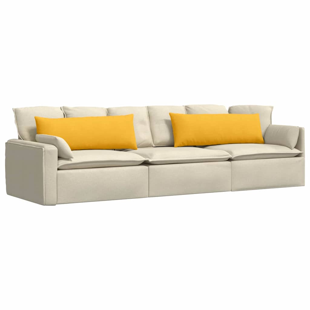 Sofakissen 2 Stück Helles Gelb 120 x 40 cm Cordstoff