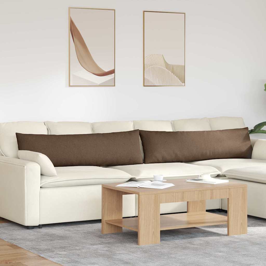 Sofakissen 2 pcs Braun 145 x 40 cm Stoff