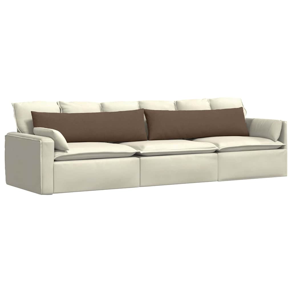 Sofakissen 2 pcs Braun 145 x 40 cm Stoff