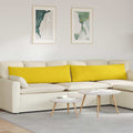 Sofakissen 2 pcs Helles Gelb 145 x 40 cm Stoff