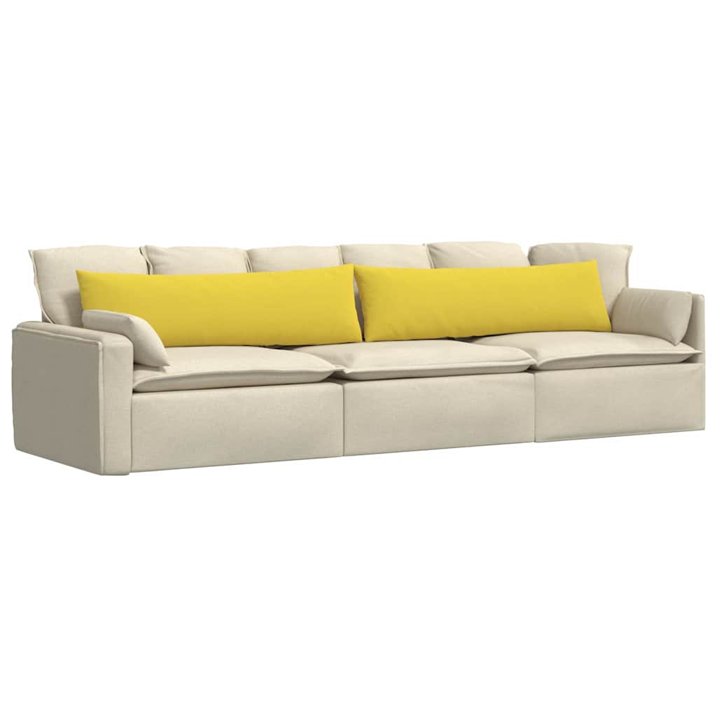 Sofakissen 2 pcs Helles Gelb 145 x 40 cm Stoff