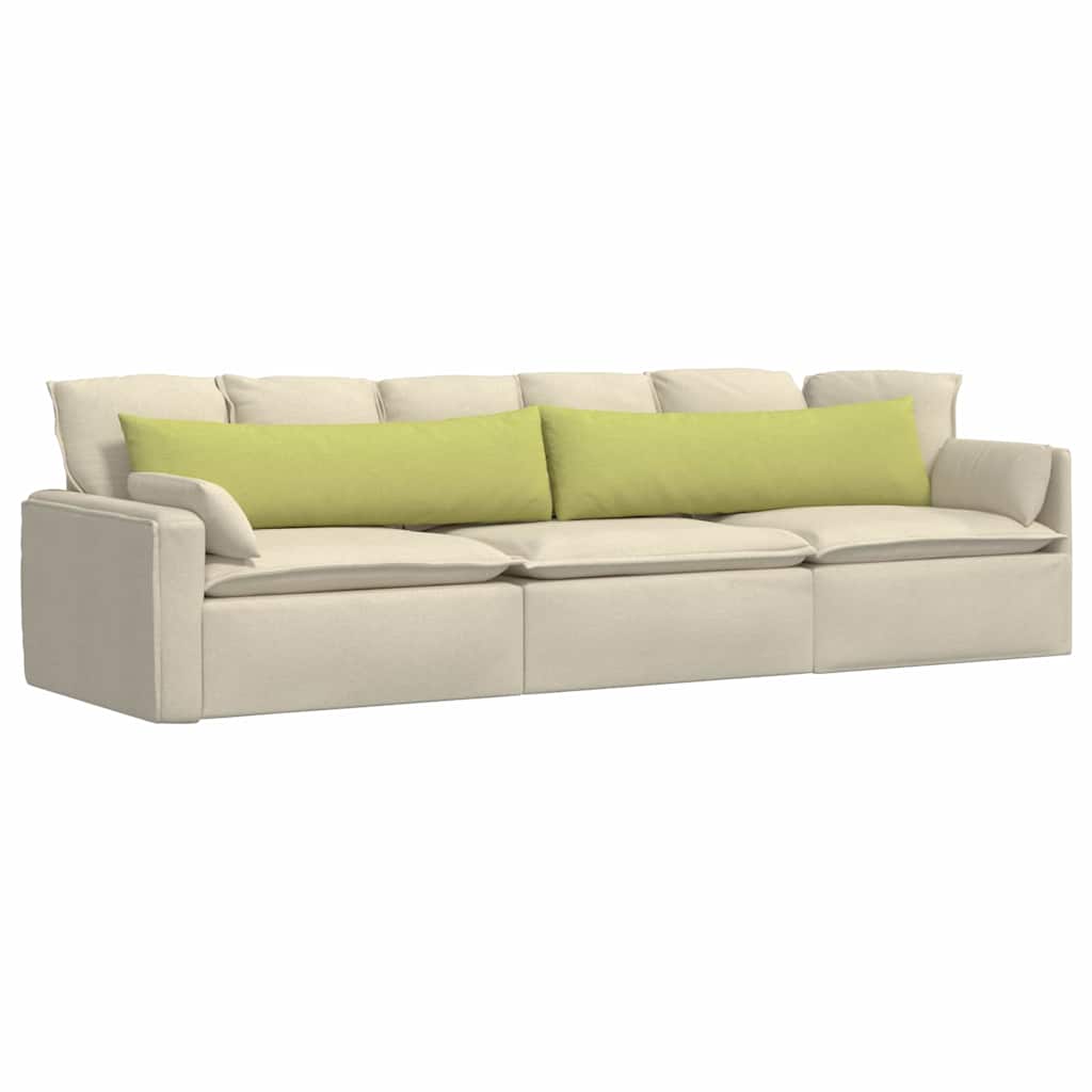 Sofakissen 2 pcs Hellgrün 145 x 40 cm Stoff