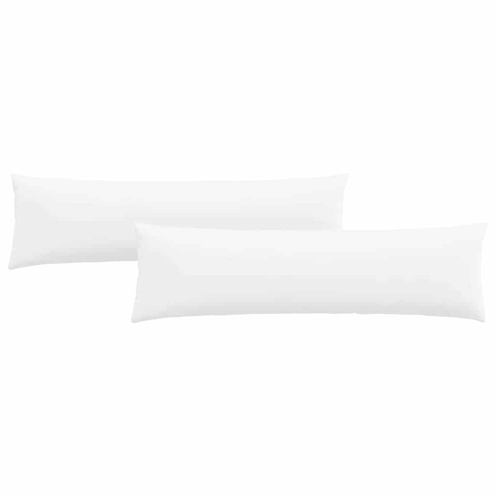 Sofakissen 2 pcs Weiß 145 x 40 cm Stoff