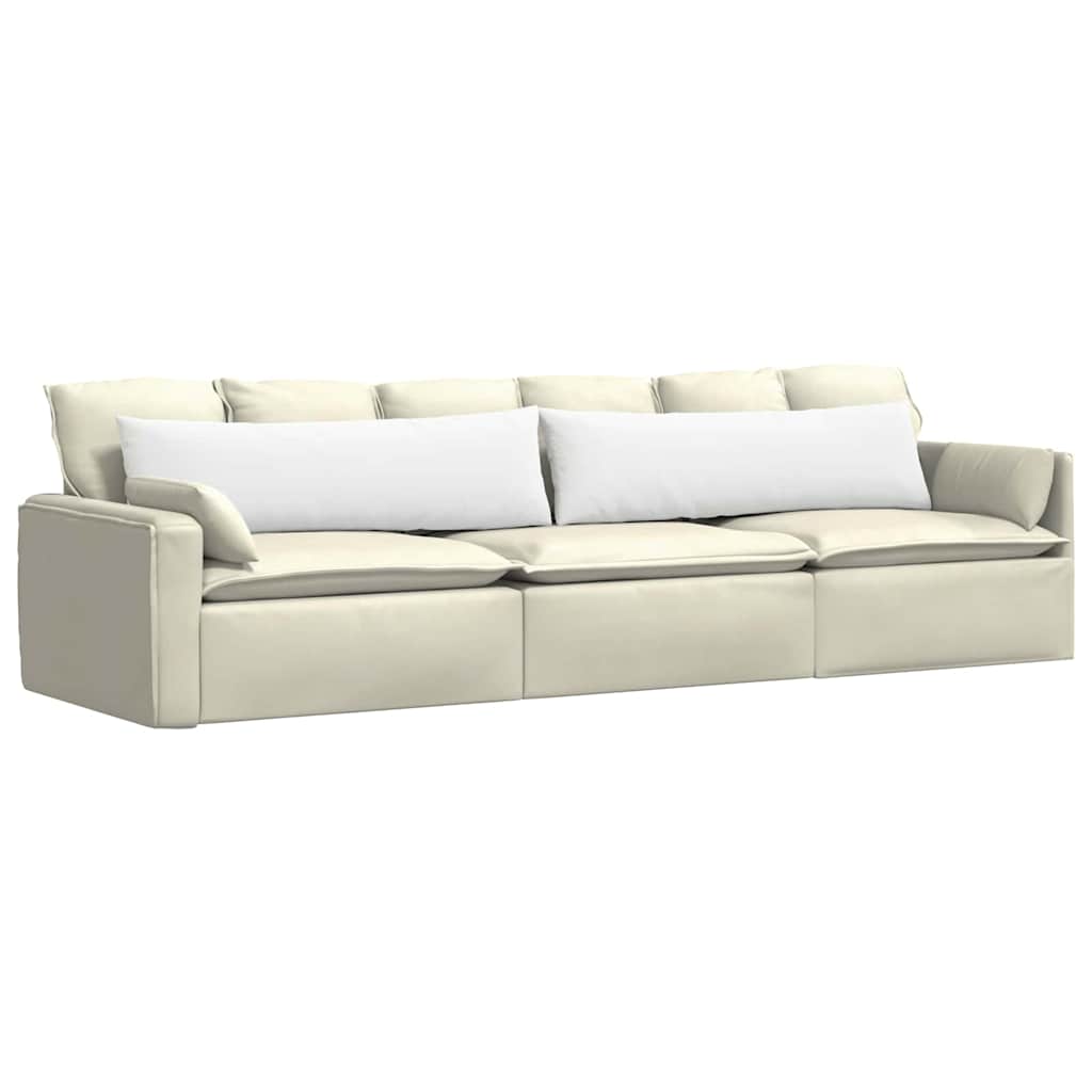 Sofakissen 2 pcs Weiß 145 x 40 cm Stoff