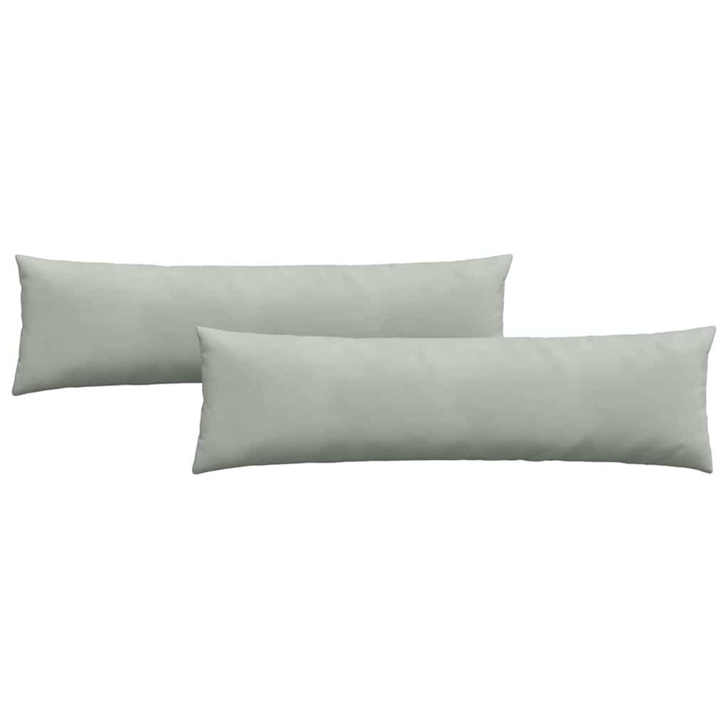 Sofakissen 2 Stück Hellgrau 145 x 40 cm Cordstoff