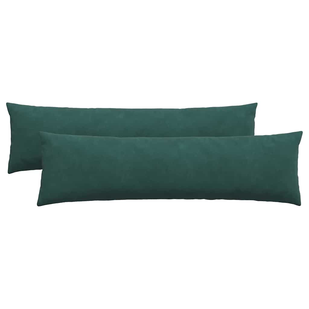 Sofakissen 2 Stück Dunkelgrün 145 x 40 cm Cordstoff