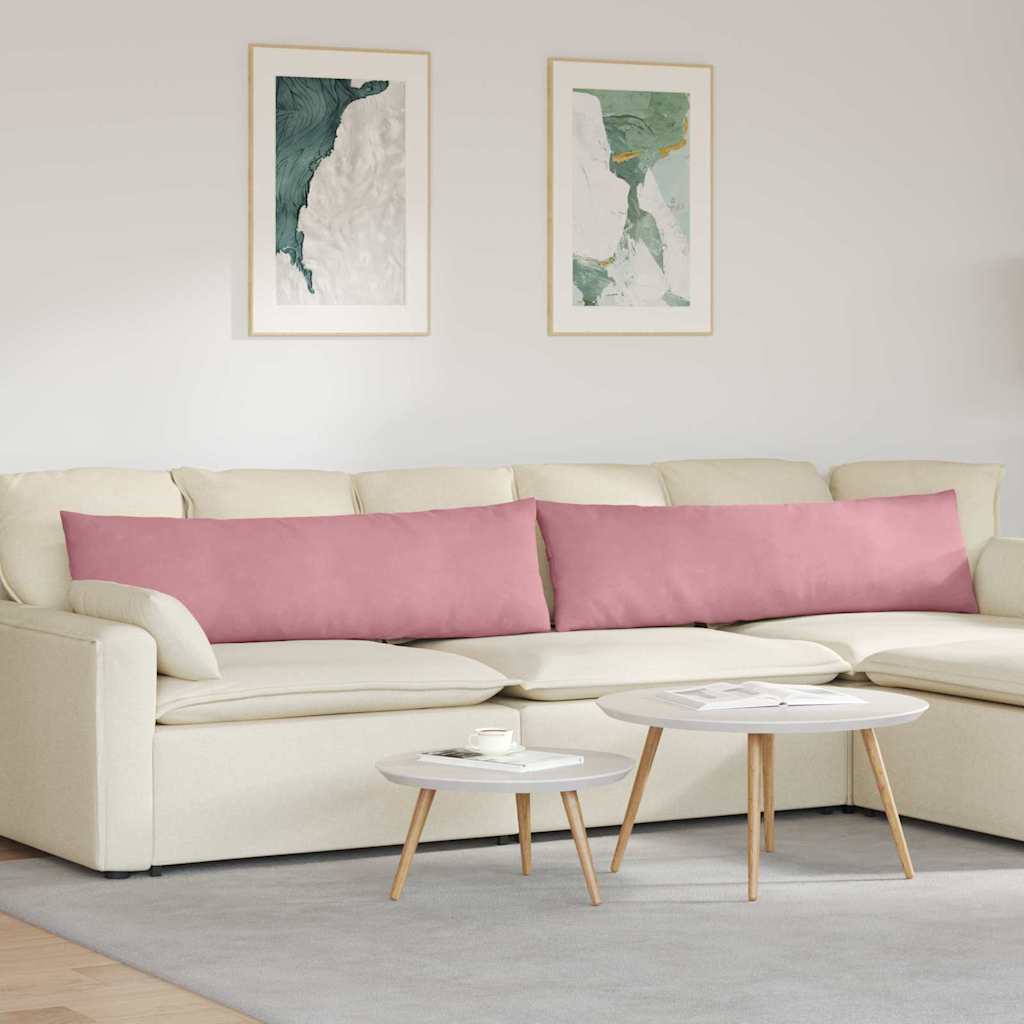 Sofakissen 2 Stück Rosa 145 x 40 cm Cordstoff