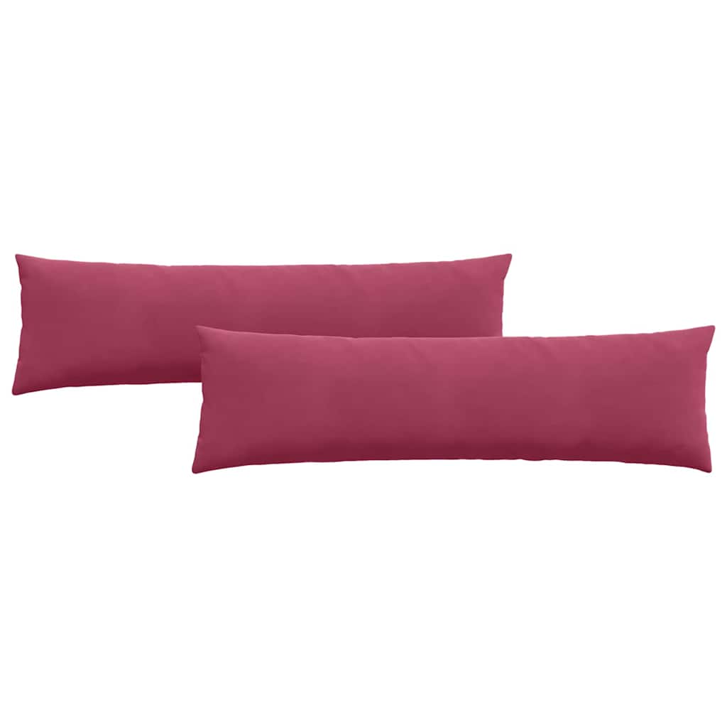 Sofakissen 2 Stück Weinrot 145 x 40 cm Cordstoff