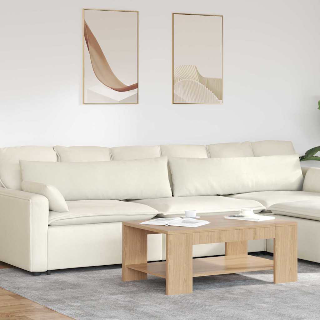 Sofakissen 2 Stück Creme 145 x 40 cm Cordstoff