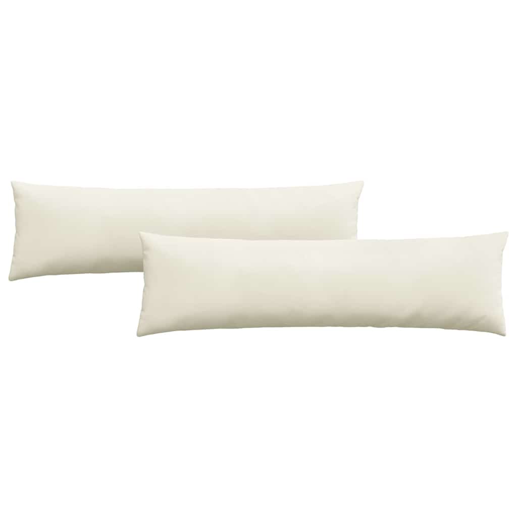 Sofakissen 2 Stück Creme 145 x 40 cm Cordstoff