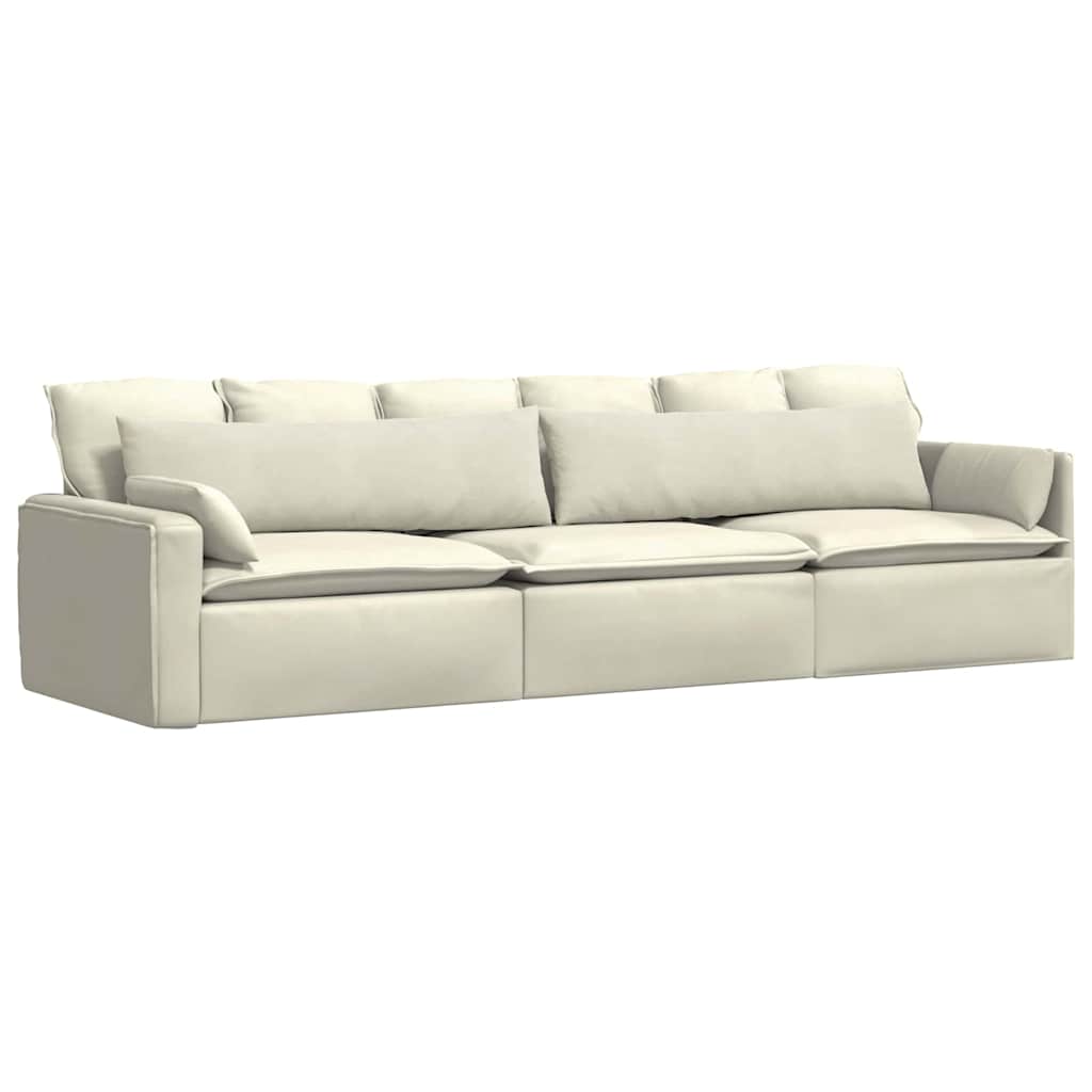 Sofakissen 2 Stück Creme 145 x 40 cm Cordstoff