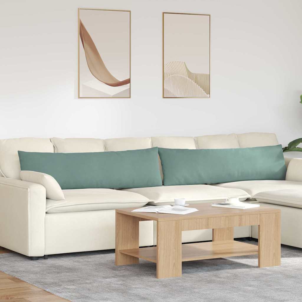Sofakissen 2 Stück Meergrün 145 x 40 cm Cordstoff