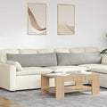 Sofakissen 2 Stück Hellgrau 145 x 40 cm Stoff