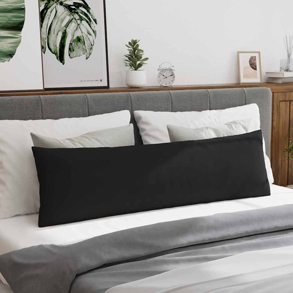 Sofakissen 2 Stück Schwarz 145 x 40 cm Stoff
