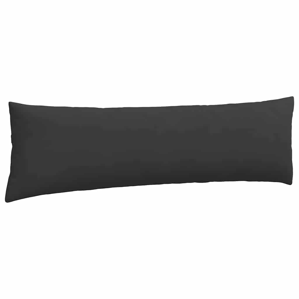 Sofakissen 2 Stück Schwarz 145 x 40 cm Stoff