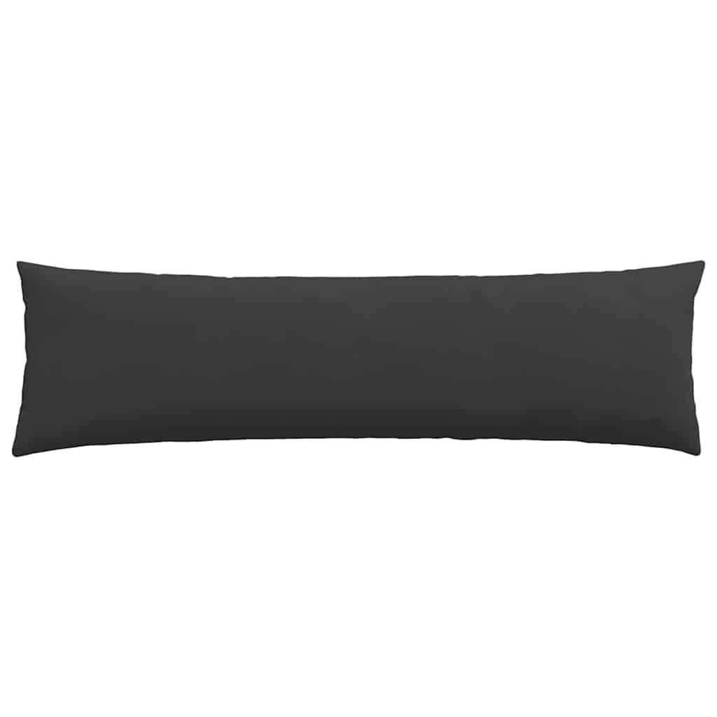 Sofakissen 2 Stück Schwarz 145 x 40 cm Stoff