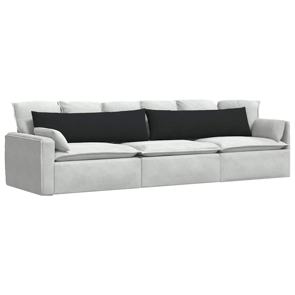 Sofakissen 2 Stück Schwarz 145 x 40 cm Stoff