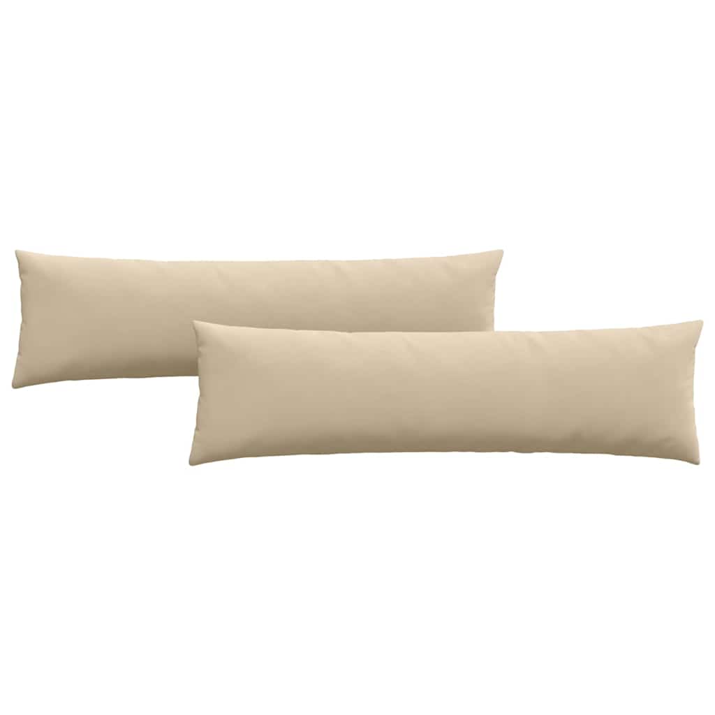 Sofakissen 2 Stück Creme 145 x 40 cm Stoff