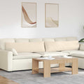 Sofakissen 2 Stück Beige 145 x 40 cm Stoff