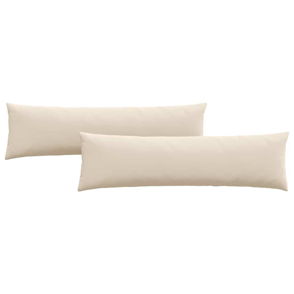 Sofakissen 2 Stück Beige 145 x 40 cm Stoff