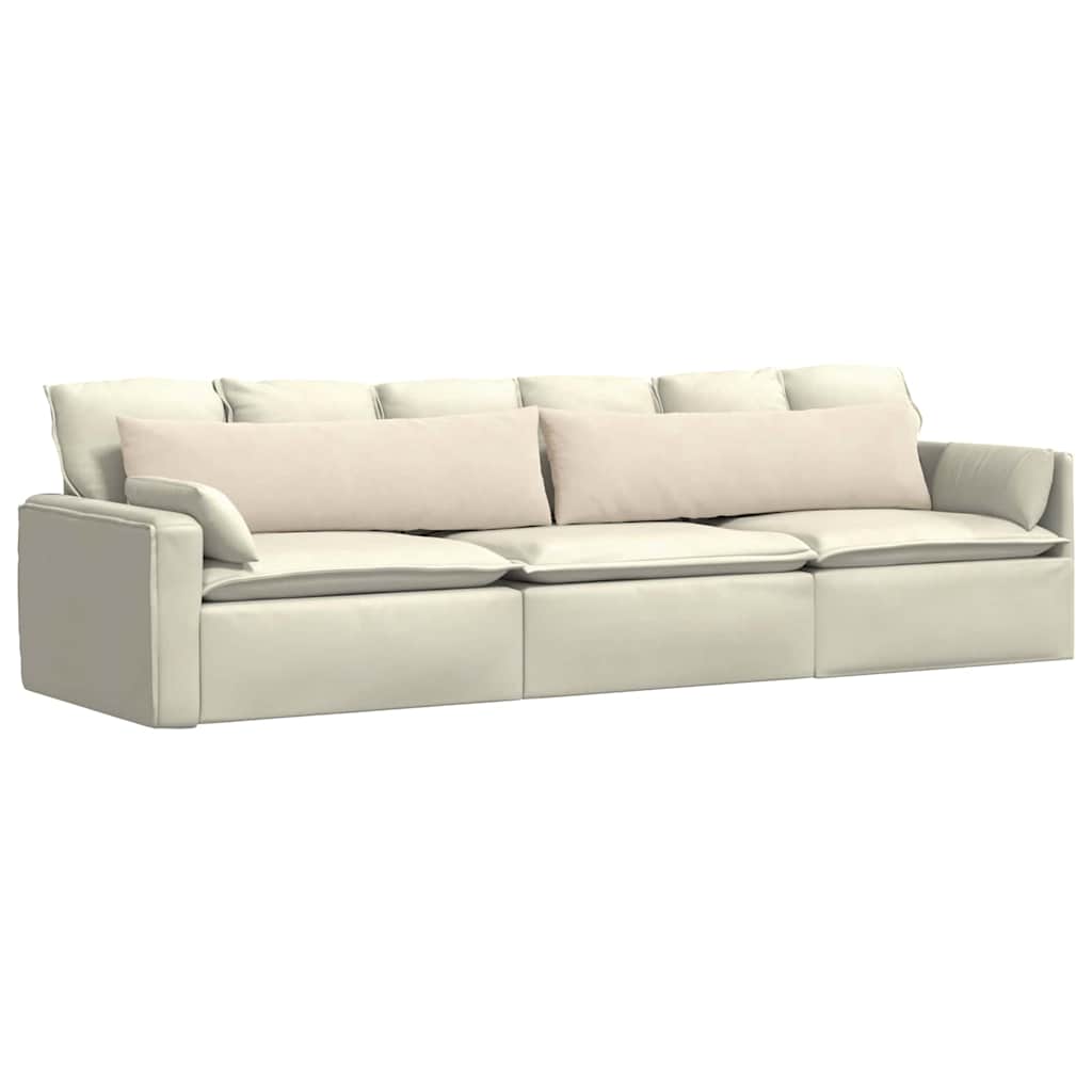 Sofakissen 2 Stück Beige 145 x 40 cm Stoff