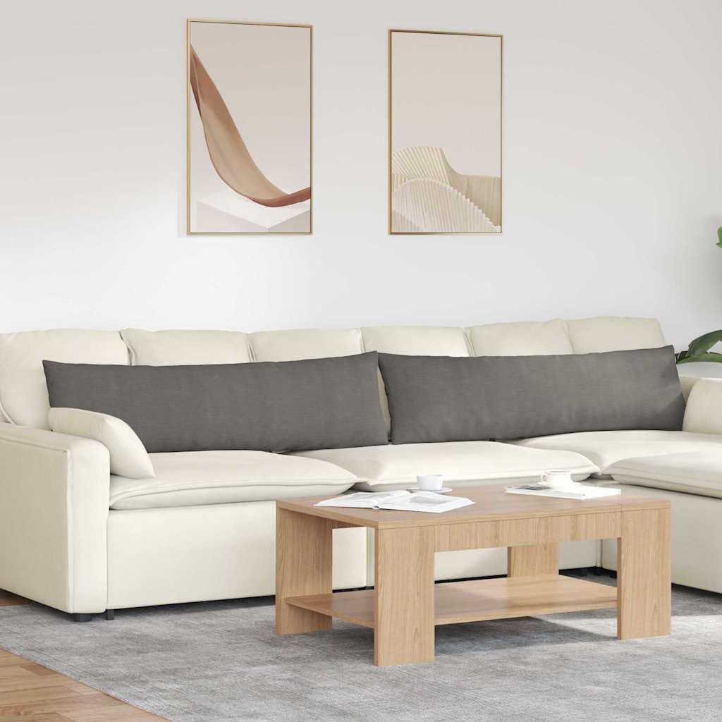 Sofakissen 2 Stück Hellgrau 145 x 40 cm Cordstoff