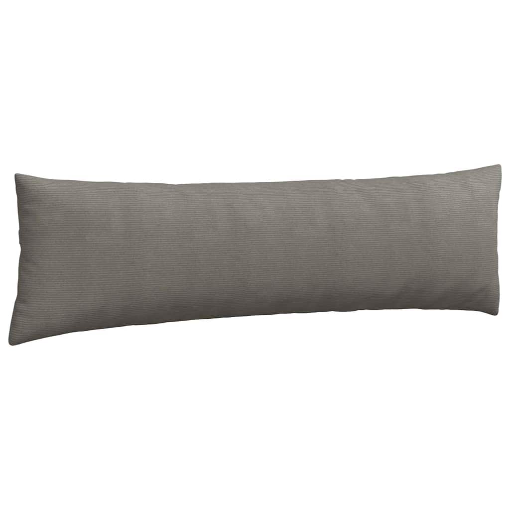 Sofakissen 2 Stück Hellgrau 145 x 40 cm Cordstoff