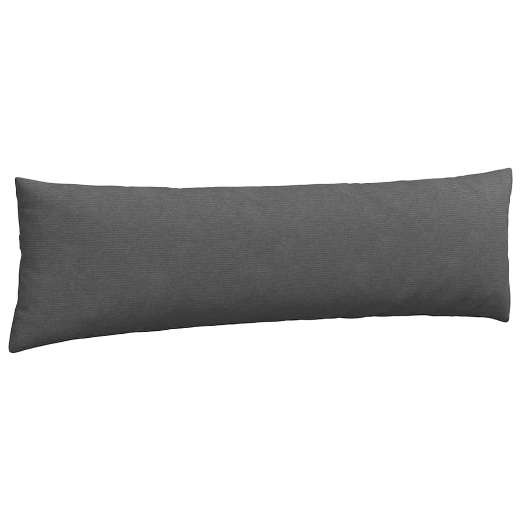 Sofakissen 2 Stück Dunkelgrau 145 x 40 cm Cordstoff