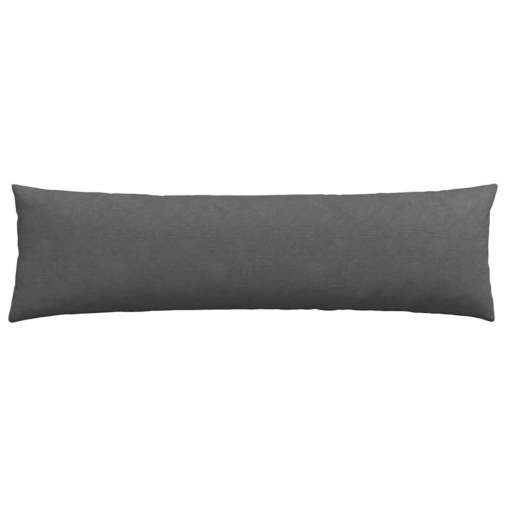 Sofakissen 2 Stück Dunkelgrau 145 x 40 cm Cordstoff