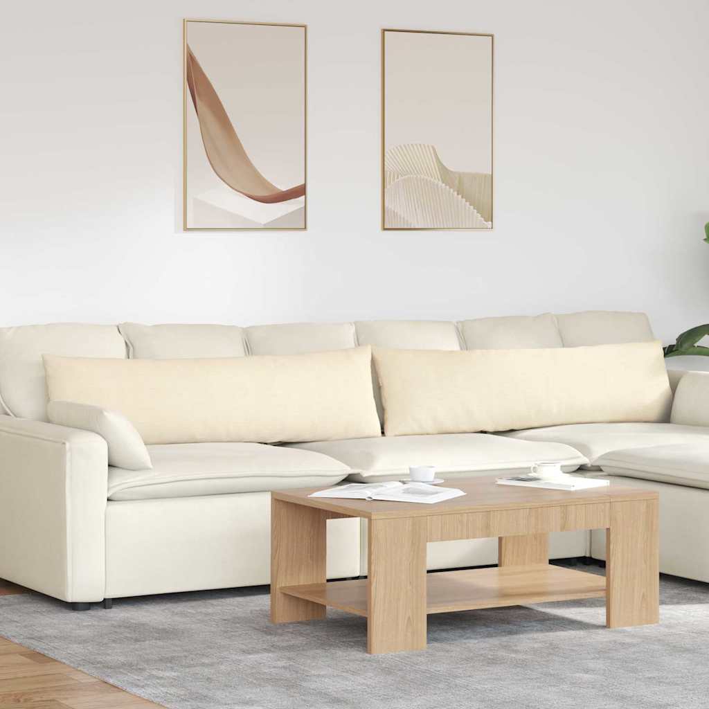 Sofakissen 2 Stück Creme 145 x 40 cm Cordstoff
