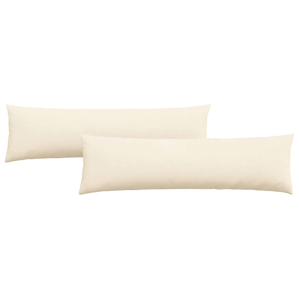 Sofakissen 2 Stück Creme 145 x 40 cm Cordstoff