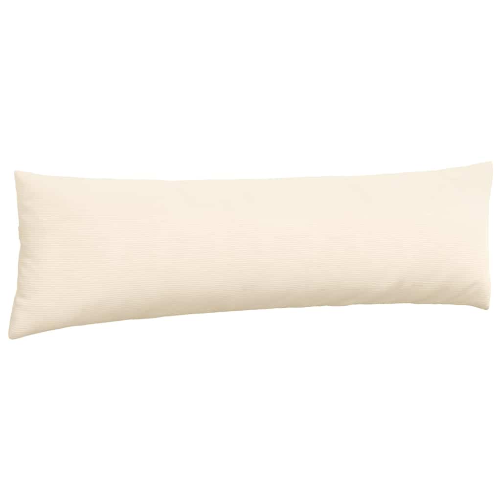 Sofakissen 2 Stück Creme 145 x 40 cm Cordstoff