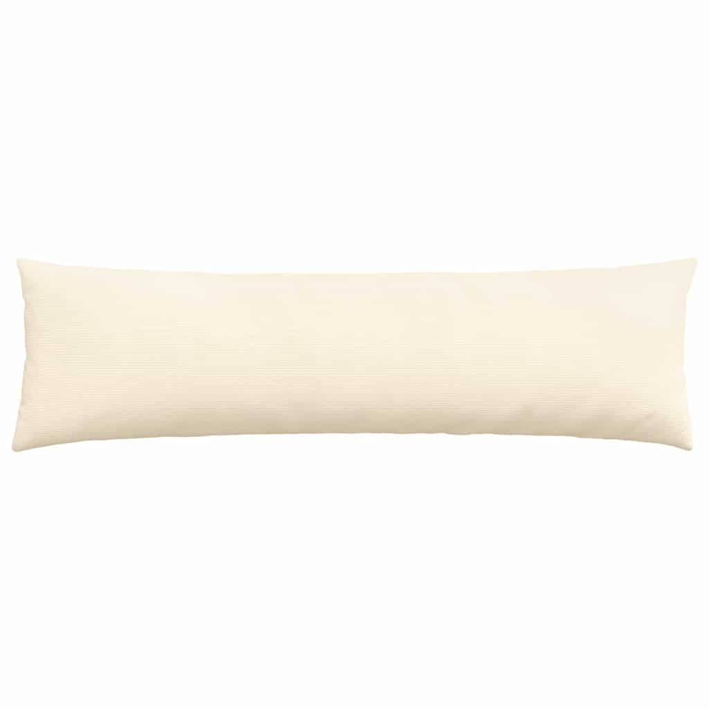 Sofakissen 2 Stück Creme 145 x 40 cm Cordstoff