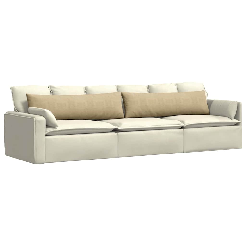Sofakissen 2 Stück Grau-Grün 145 x 40 cm Cordstoff