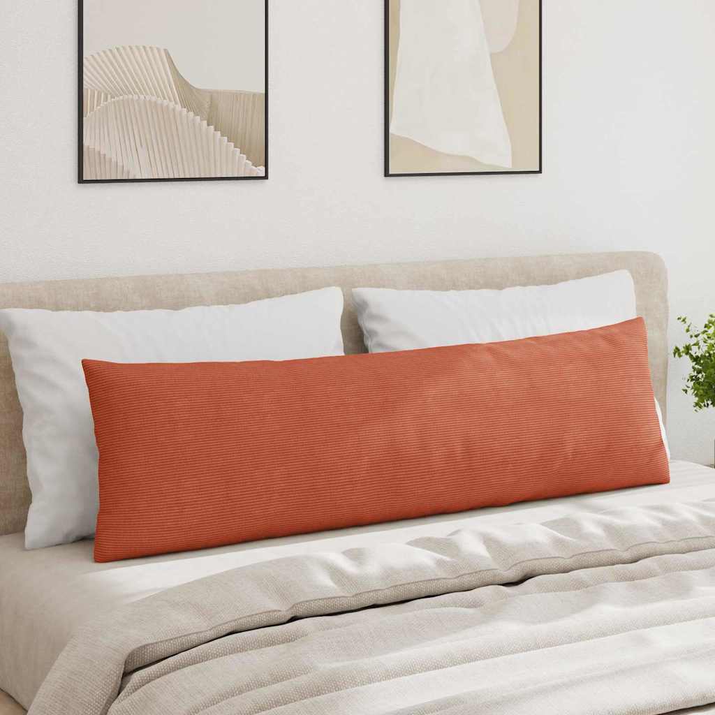 Sofakissen 2 Stück Rot-Orange 145 x 40 cm Cordstoff