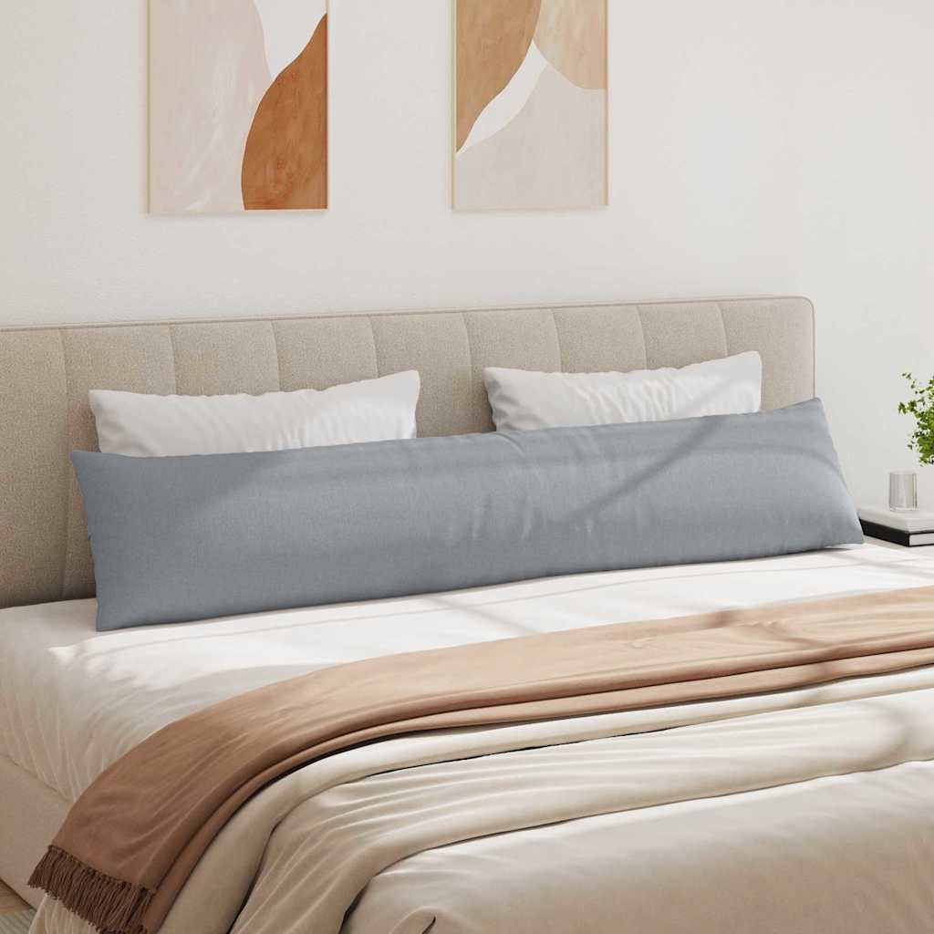 Sofakissen 2 pcs Hellgrau 200 x 40 cm Stoff