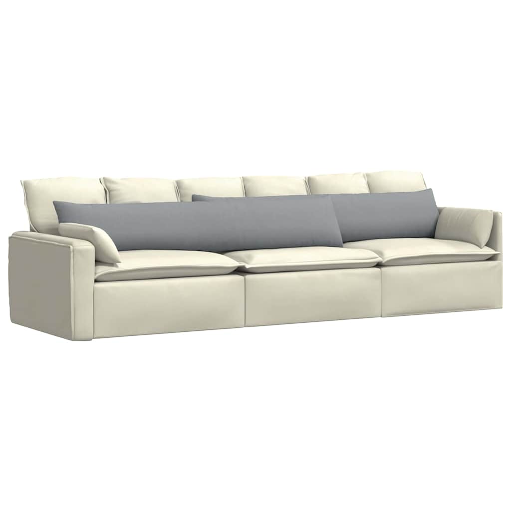 Sofakissen 2 pcs Hellgrau 200 x 40 cm Stoff