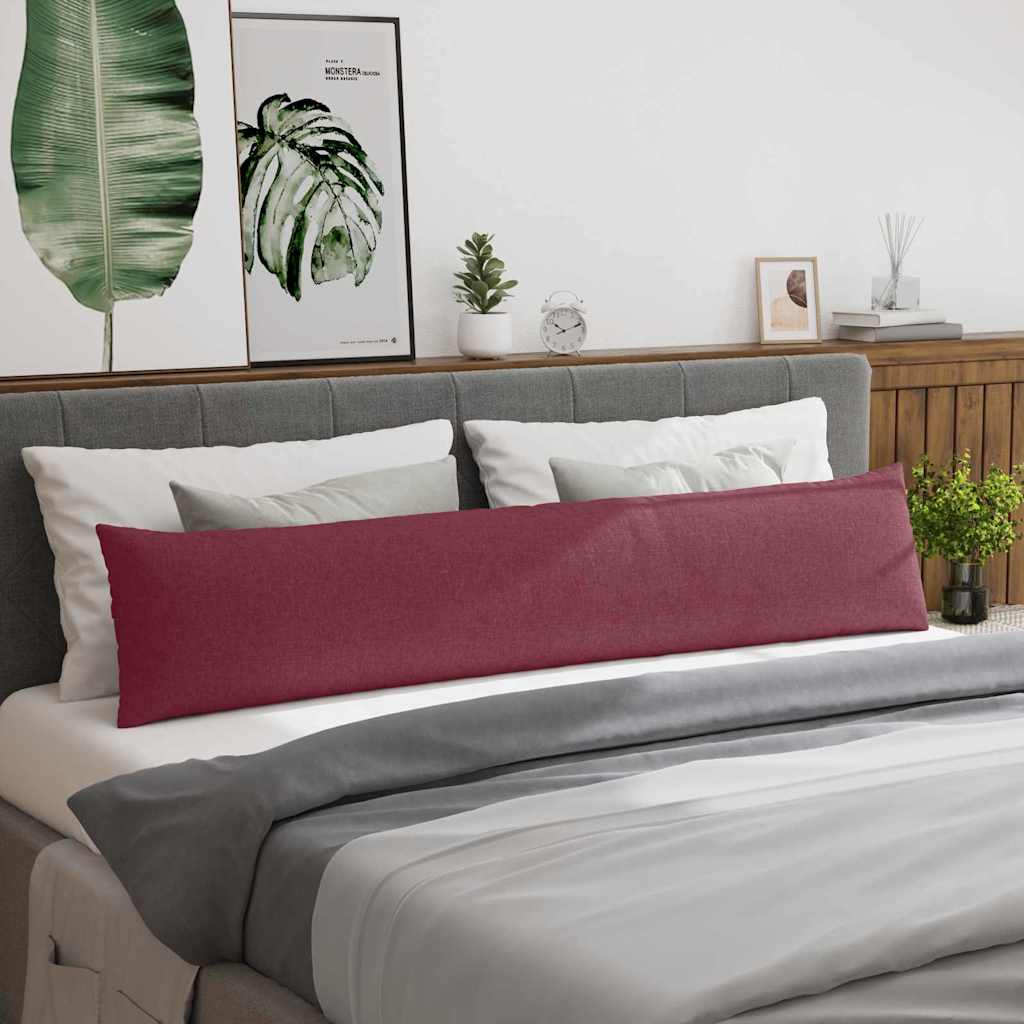 Sofakissen 2 pcs Weinrot 200 x 40 cm Stoff