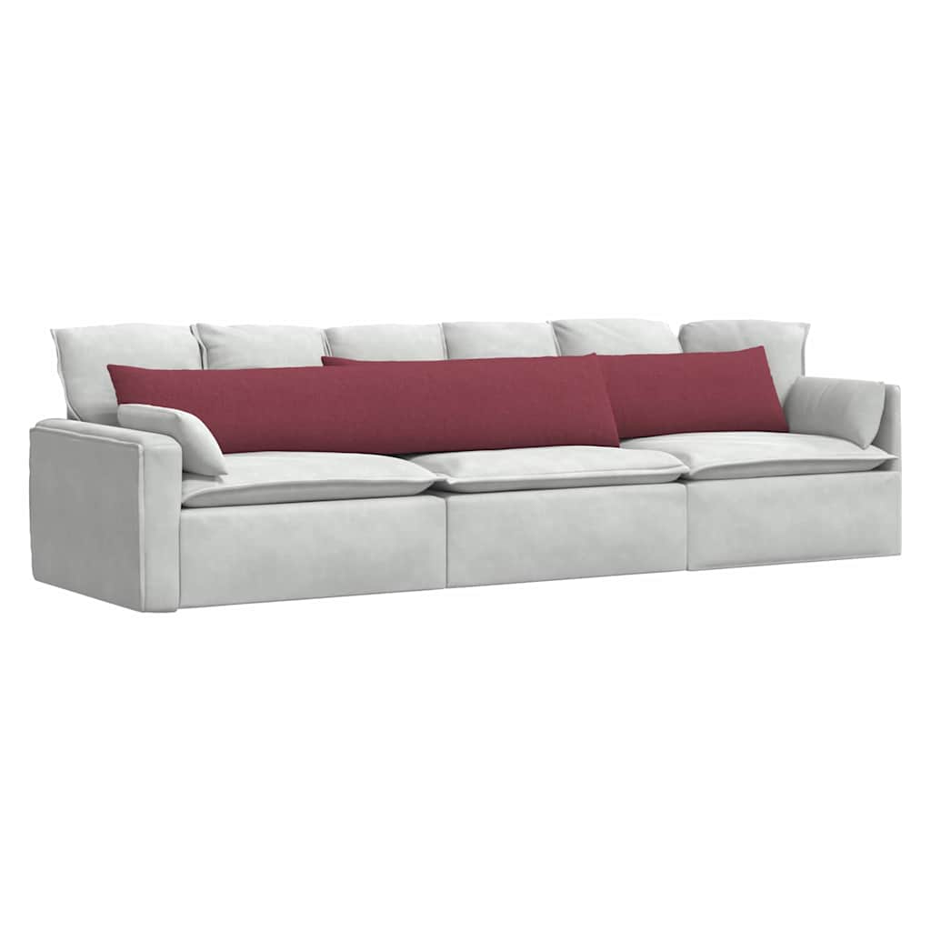 Sofakissen 2 pcs Weinrot 200 x 40 cm Stoff